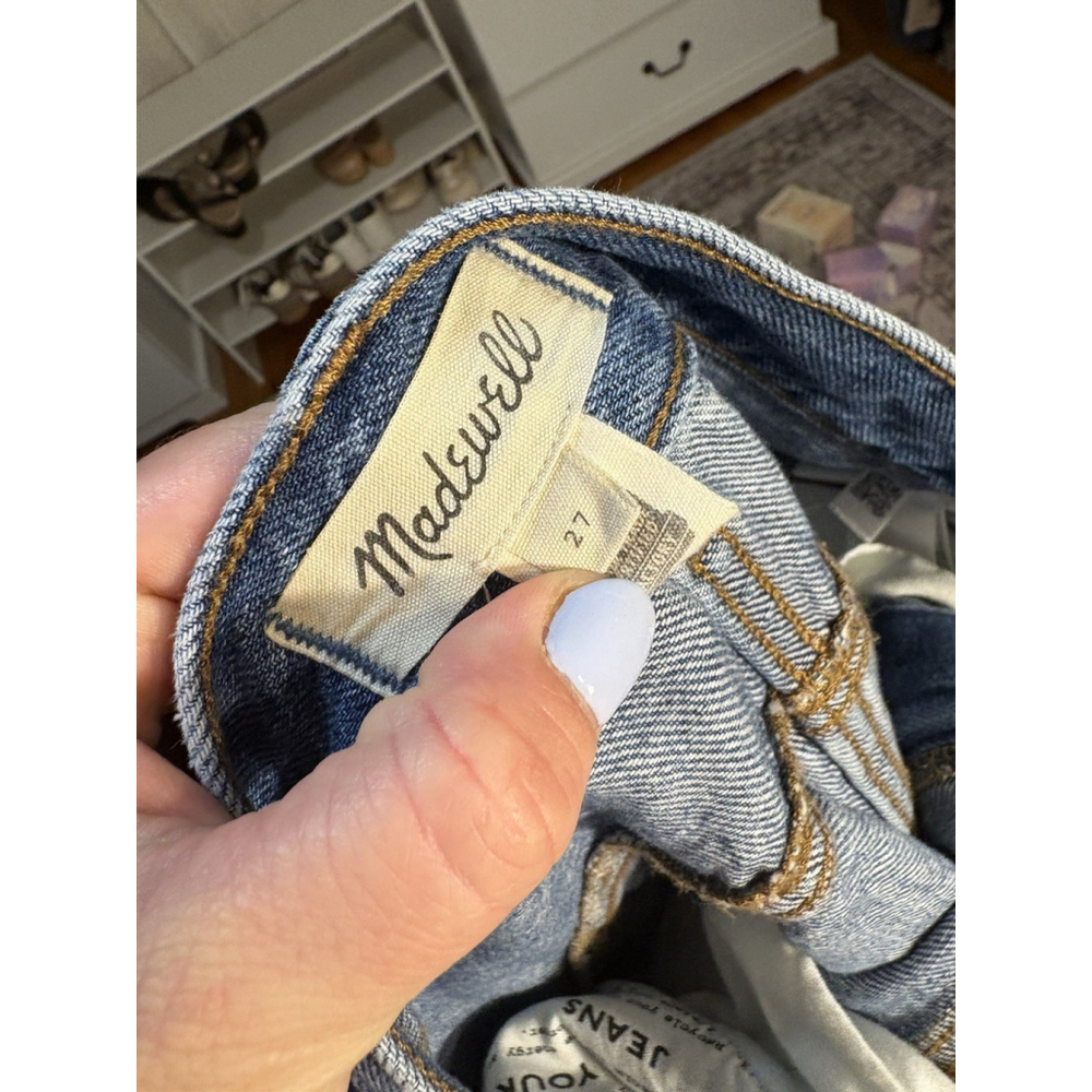 Madewell Denim Front Slit Maxi Skirt Light Wash Long Jean Size 27 - Picture 4 of 4